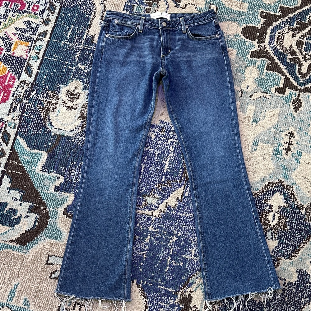 Paper Denim Cloth 2 Tru 53 style Sz 30 Bootleg Cut Raw bottom hem Never Worn